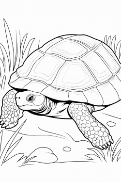 gopher tortoise by burrow