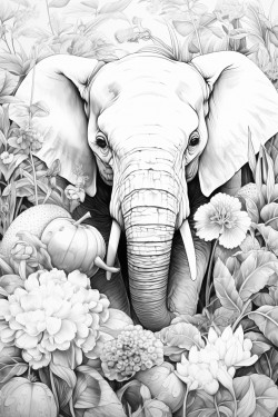 un mural infantil con animales y plantas