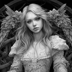 crying angel in a gothic style