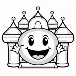bouncy castle open gummy balloons smiley