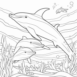 dolphins playing at the pacific