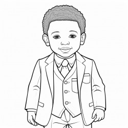 african american toddler boy in a suit