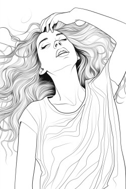 an autistic woman stimming with joy