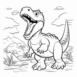 a big dinosaur with teeth