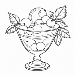 sorbet in a glass cup