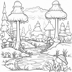 a magical forest landscape