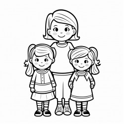 una familia mam pap y dos nias hembras