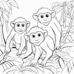 monkeys in the jungle