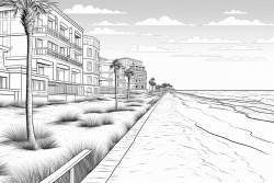 a hotel  beach walk