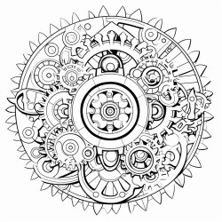 clockwork mandala a mandala made entirely of gears and cogs