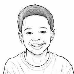 5 year old black boy smiling