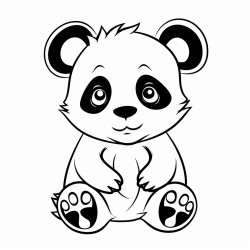 cute panda painting