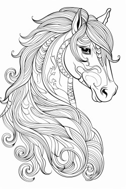 pretty horse with medium details