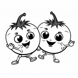 two tomatoes dancing