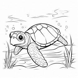 a turtle in water
