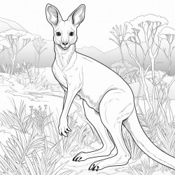a kangaroo in the forest