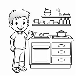 a kitchen of a child