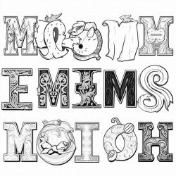 lots of different fonts of letter m