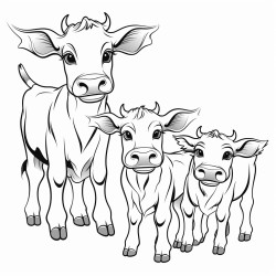 family cubs of cow