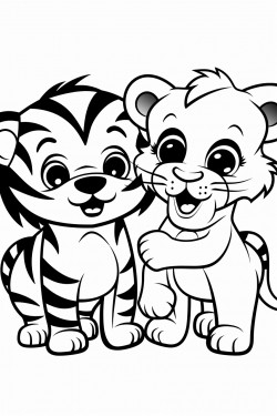 two cute animated animals beefing it out