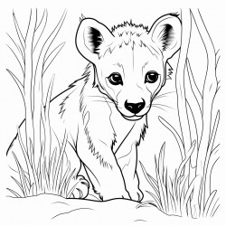 hyena hiding