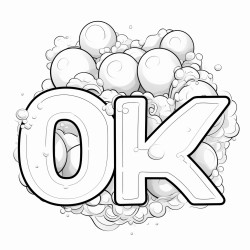 bubble letters that say okikz