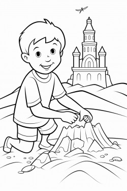 sand castles at the beach