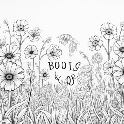 field of wild flowers with a quote that says yolo