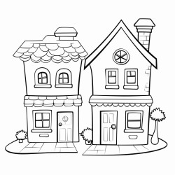 two houses on one street one little one big