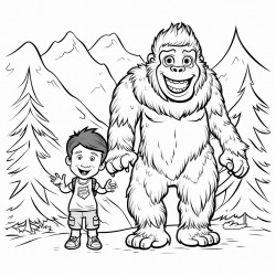 8 year old boy and a bigfoot