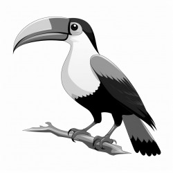 draw me an image of hornbill background sarawak flag