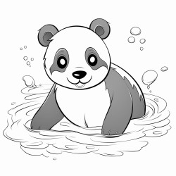 un animal flottant tte de chat t de lapin corps de panda miniature pattes arrires rduites et queue de dauphin