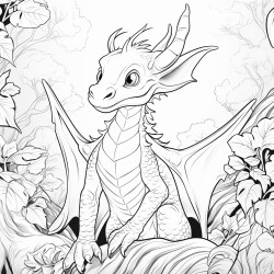 cute dragon in the forest