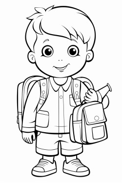 back to school coloring page for kids for grade 1