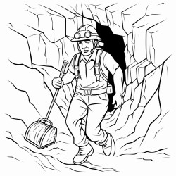 coal miner going down the mine in chile