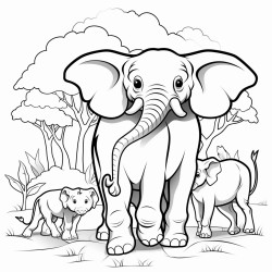 creer  100  dessins pour enfatns de 3  8 ans sur le theme de la savanne