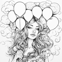 women with balloons