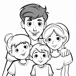 una familia mam pap y dos nias hembras