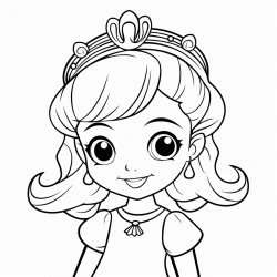 little princess with a ponytail