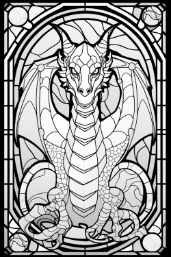 stained glass dragon