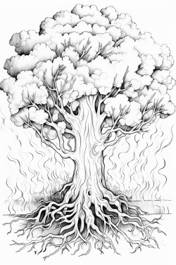 a tree consumed by fire