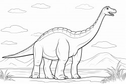 brachiosaurus with simple background