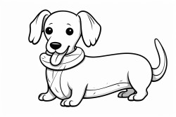 weiner dog in a hot dog bun with mustard