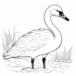 a cute icelandic whooper swan