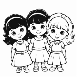three girls together