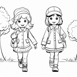 two kinds walking in the park