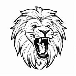 lion snarling