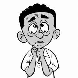 confused african man