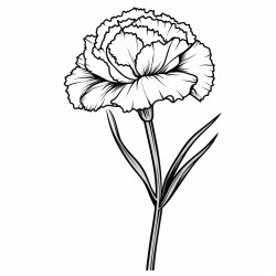 a long stemmed carnation