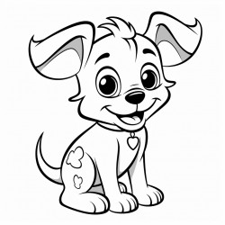 cartoon happy puppy